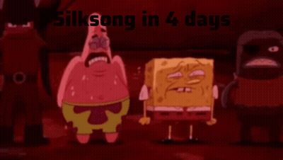 Patrick Star And Spongebob Squarepants Are Standing Next To Each Other In A Dark Room In A Cartoon . GIF