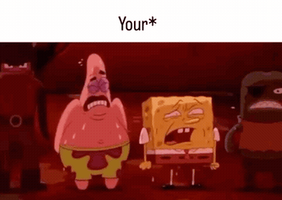 Patrick Star And Spongebob Squarepants Are Standing Next To Each Other In A Room . GIF