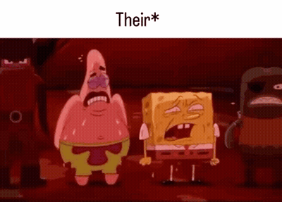 Patrick Star And Spongebob Squarepants Are Standing Next To Each Other In A Room . GIF