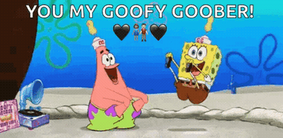 Patrick Star And SpongeBob SquarePants Dancing On Beach GIF
