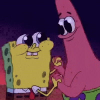 Patrick Star And Spongebob Squarepants Holding Hands GIF