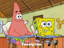 Patrick Star And SpongeBob SquarePants Snickering GIF