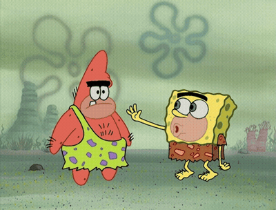 Patrick Star And Spongebob Standing Together GIF