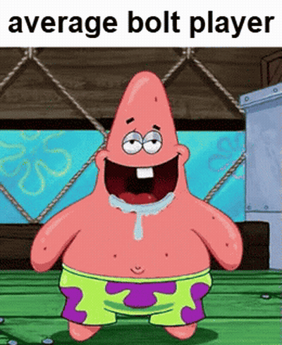 Patrick Star Average Bolt Player Meme GIF