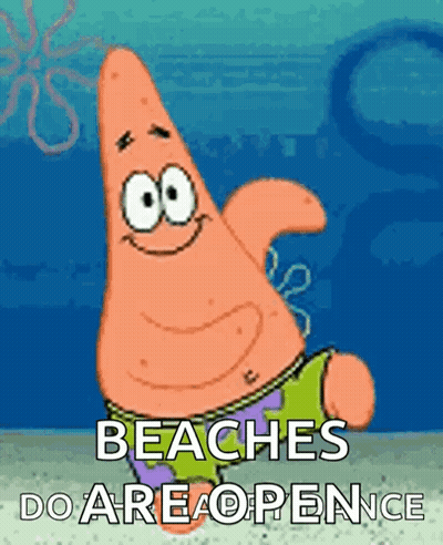Patrick Star Beaches Do Are Open GIF