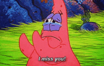 Patrick Star Crying I Miss You GIF