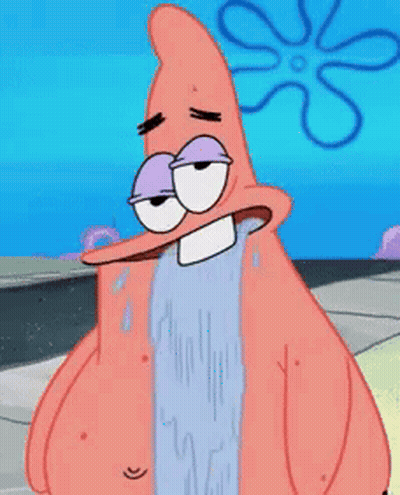 Patrick Star Crying With Flower GIF