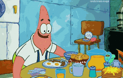 Patrick Star Devouring Breakfast GIF