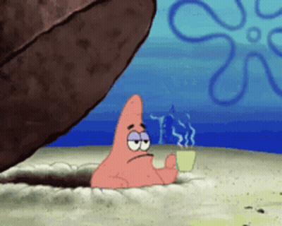 Patrick Star Drinking Coffee GIF