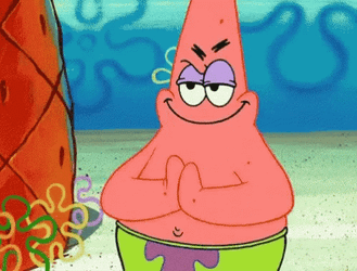 Patrick Star Evil Grin GIF