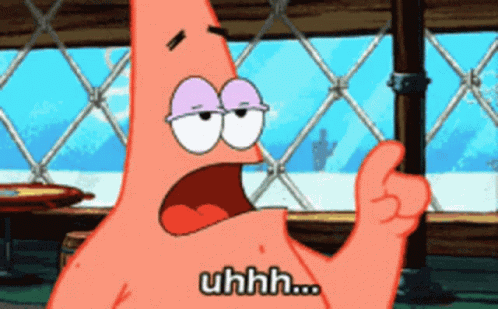 Patrick Star From Spongebob Gives A Thumbs Up And Says " Uhhh " GIF