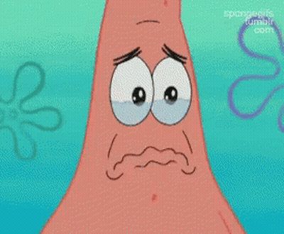 Patrick Star From Spongebob Says I 'M Ugly On A Blue Background GIF
