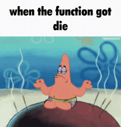 Patrick Star From Spongebob Sits In A Lotus Position With Smoke Coming Out Of His Eyes GIF