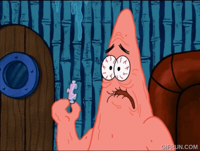 Patrick Star From Spongebob Squarepants Holding A Piece Of Puzzle GIF