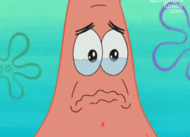 Patrick Star From Spongebob Squarepants Is Crying With Tears Coming Out Of His Eyes GIF