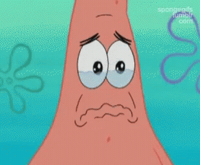 Patrick Star From Spongebob Squarepants Is Crying With Tears Coming Out Of His Eyes GIF