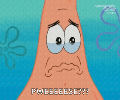 Patrick Star From Spongebob Squarepants Is Crying With Tears Running Down His Eyes . GIF