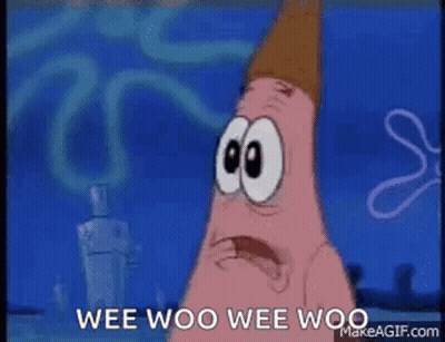 Patrick Star From Spongebob Squarepants Is Holding A Bottle Of Soda And Says Wee Woo Wee Woo . GIF
