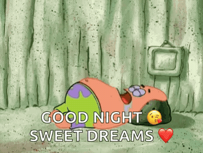 Patrick Star From Spongebob Squarepants Is Laying On The Floor With A Heart In His Mouth . GIF