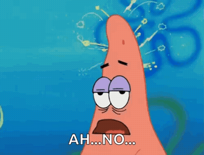 Patrick Star From Spongebob Squarepants Is Making A Funny Face And Saying Ah ... No ... GIF