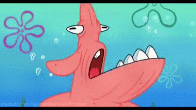 Patrick Star From Spongebob Squarepants Is Making A Funny Face In The Water . GIF