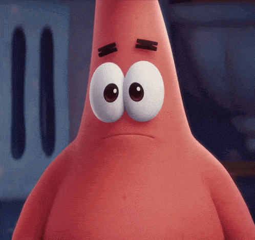 Patrick Star From Spongebob Squarepants Looks Sad GIF
