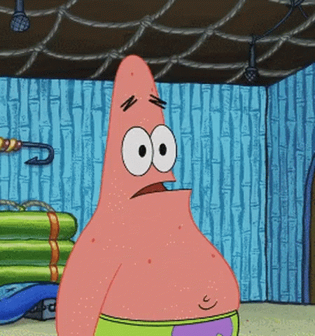 Patrick Star From Spongebob Squarepants Looks Shocked GIF