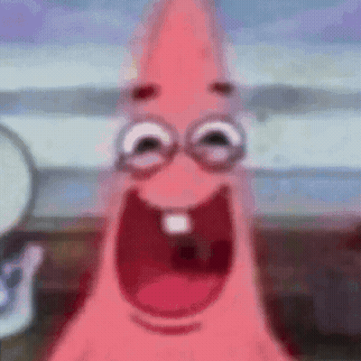 Patrick Star Funny Face Wide Open Mouth GIF