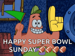 Patrick Star Happy Super Bowl Sunday GIF