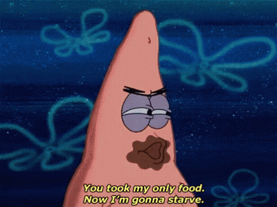 Patrick Star Holding Candy Bar GIF
