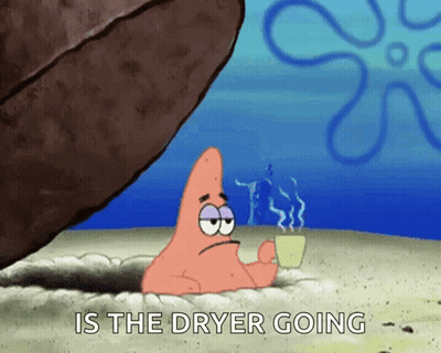 Patrick Star Holding Coffee In Hole GIF