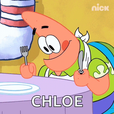 Patrick Star Holding Fork And Knife GIF