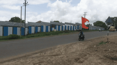 Patrick Star Holding Green Flag And Yellow Foam Hand GIF