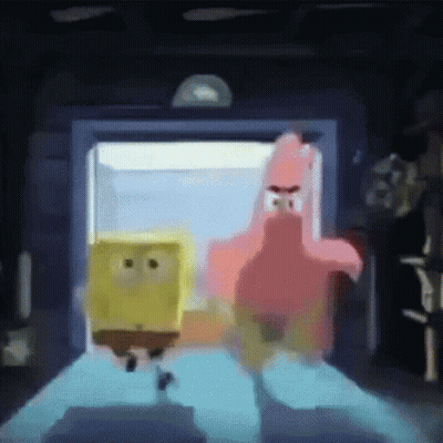 Patrick Star Holding Hamburger GIF
