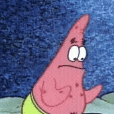 Patrick Star Is A Cartoon Character From Spongebob Squarepants And Is Standing In The Water . GIF