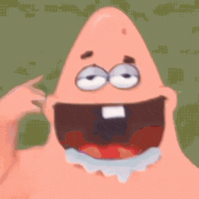 Patrick Star Laughing Close Up GIF