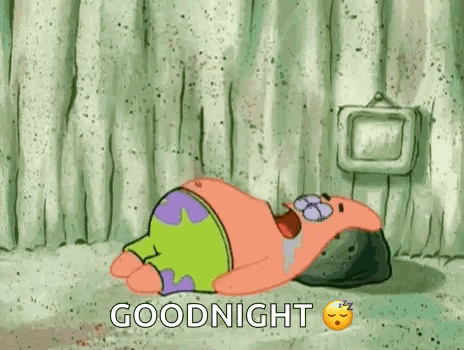 Patrick Star Lying On Rock GIF
