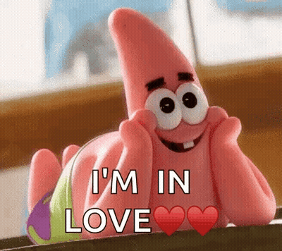 Patrick Star Lying With Hands On Face GIF