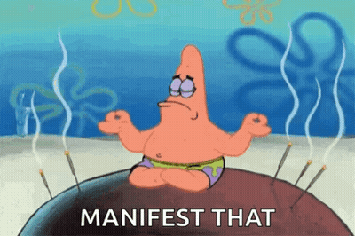 Patrick Star Meditating Manifest That GIF