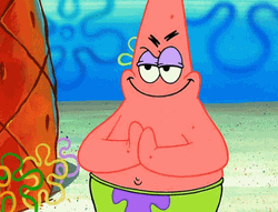 Patrick Star Plotting Smirk GIF