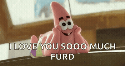 Patrick Star Saying I Love You GIF