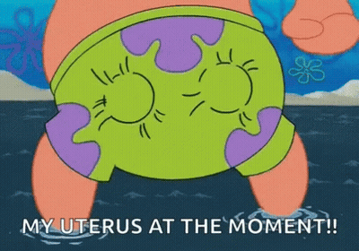 Patrick Star Saying My Uterus GIF
