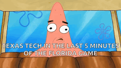 Patrick Star Saying Texas Tech Last 5 Minutes Florida Game GIF