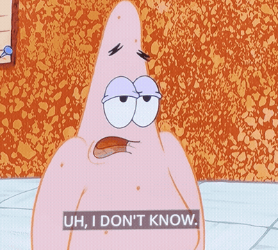 Patrick Star Saying Uh I Don't Know GIF