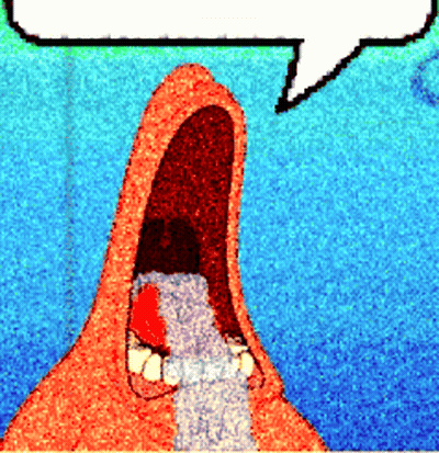 Patrick Star Screaming With Speech Bubble GIF