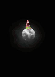 Patrick Star Shocked On Moon GIF