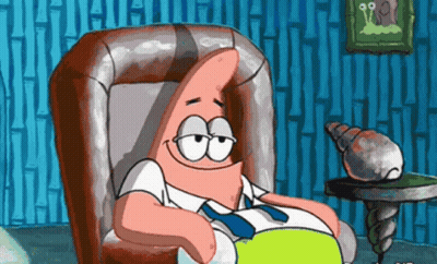 Patrick Star Sitting In Chair GIF