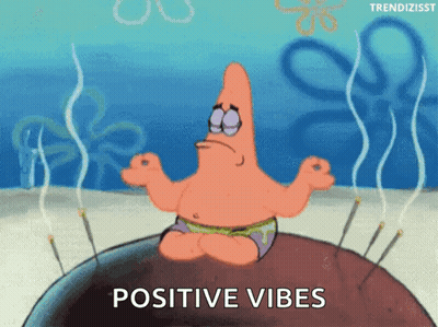 Patrick Star Sitting In Lotus Position GIF