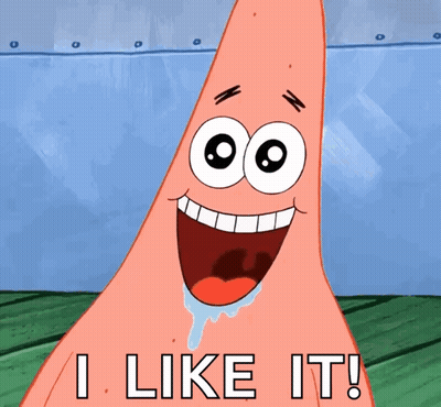 Patrick Star Smiling And Saying I Like It GIF