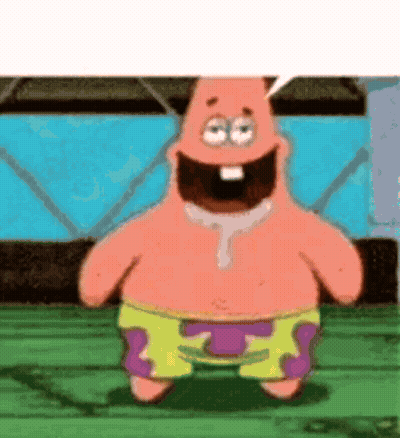 Patrick Star Smiling And Talking GIF